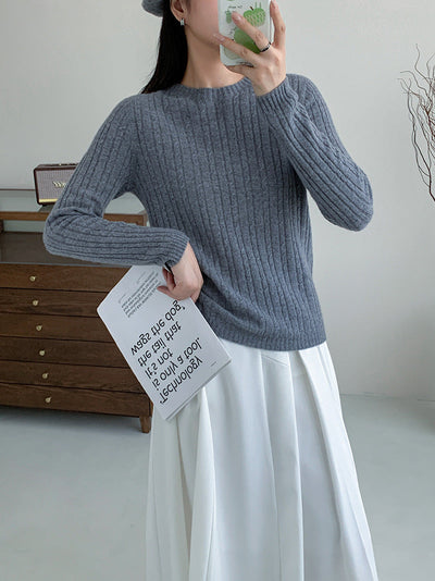 Damen Rippstrickpullover Heidi-Mode