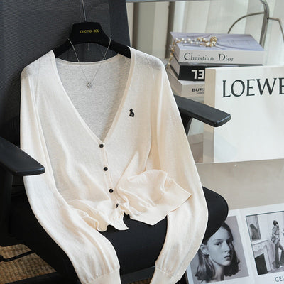 Femme Relaxed Fit V-Ausschnitt Cardigan Heidi-Mode