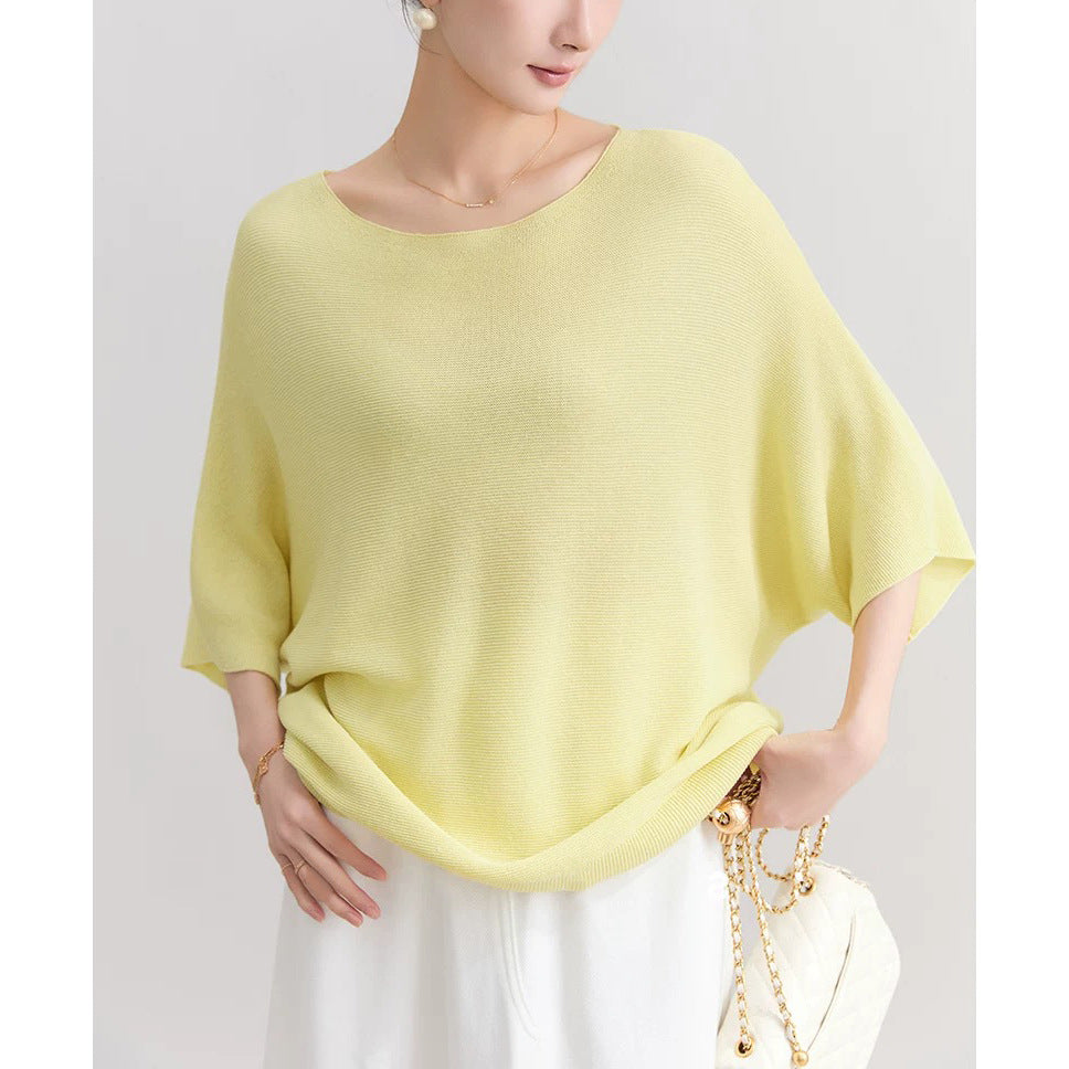 Femme Übergroße Leichte Strickoberteile Heidi-Mode
