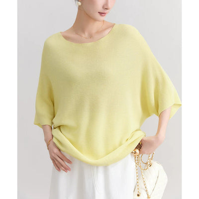 Femme Übergroße Leichte Strickoberteile Heidi-Mode