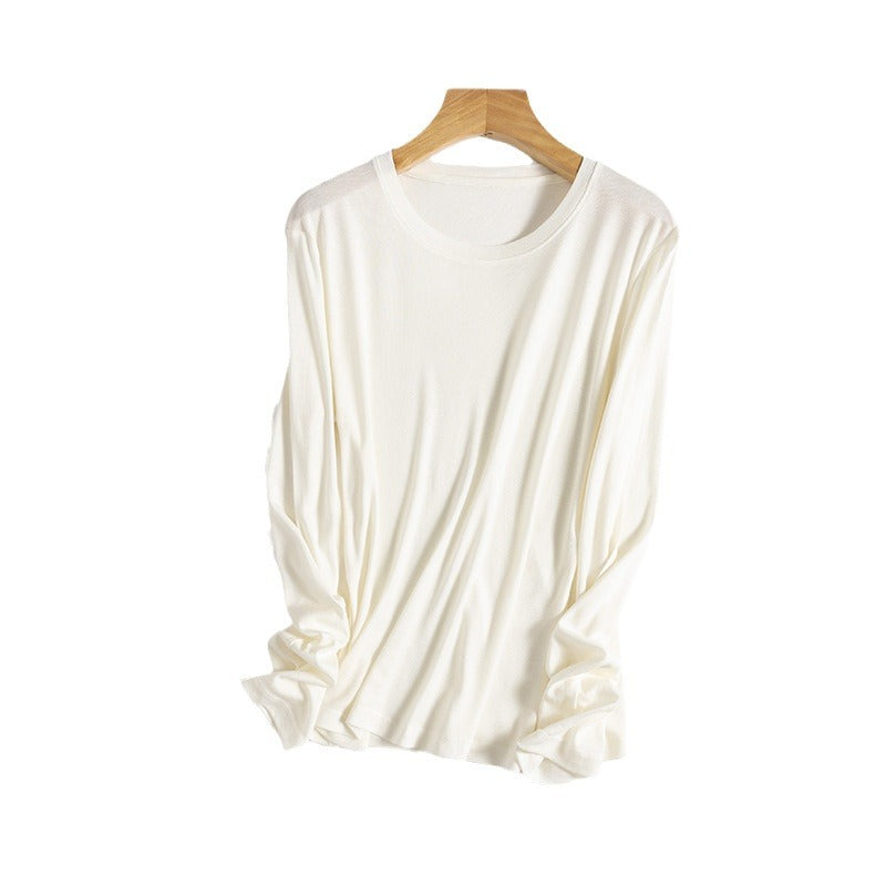 Femme Leichtgewicht Langarm Relaxed Fit T-Shirt Heidi-Mode