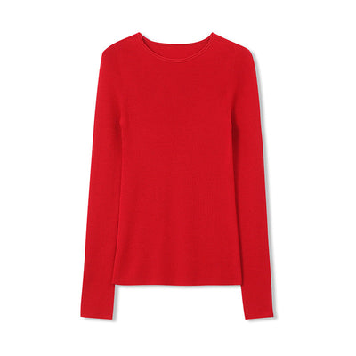 Femme Leichtgewicht Langarm Essentials Top Heidi-Mode