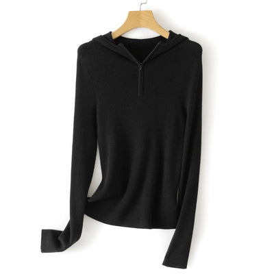 Femme Leichtgewicht Zip-Up Hoodie Sweatshirt Heidi-Mode