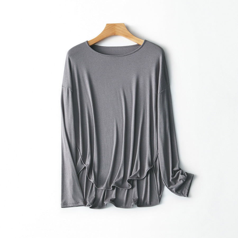 Femme Entspannter Schnitt Langarmshirt Heidi-Mode