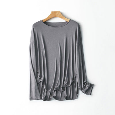 Femme Entspannter Schnitt Langarmshirt Heidi-Mode