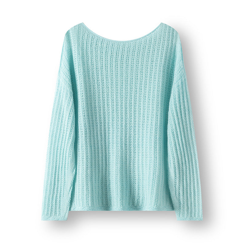 Femme Leichtgewicht Strukturierter Langarm Pullover Heidi-Mode