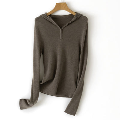 Femme Leichtgewicht Zip-Up Hoodie Sweatshirt Heidi-Mode