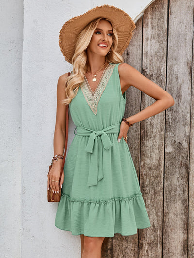 Tabatha® | Sommerkleid mit Schnürung und V-Ausschnitt