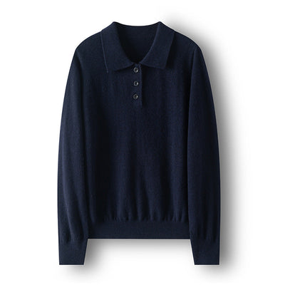 Femme Leichter Polo Pullover Heidi-Mode
