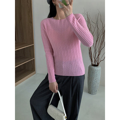 Damen Rippstrickpullover Heidi-Mode