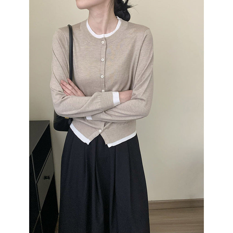 Femme Leichtgewicht Knopfront-Cardigan Heidi-Mode