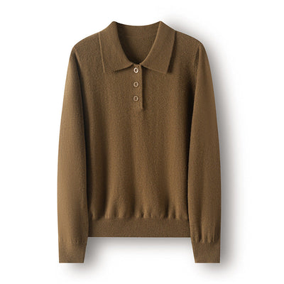 Femme Leichter Polo Pullover Heidi-Mode
