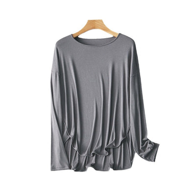 Femme Entspannter Schnitt Langarmshirt Heidi-Mode