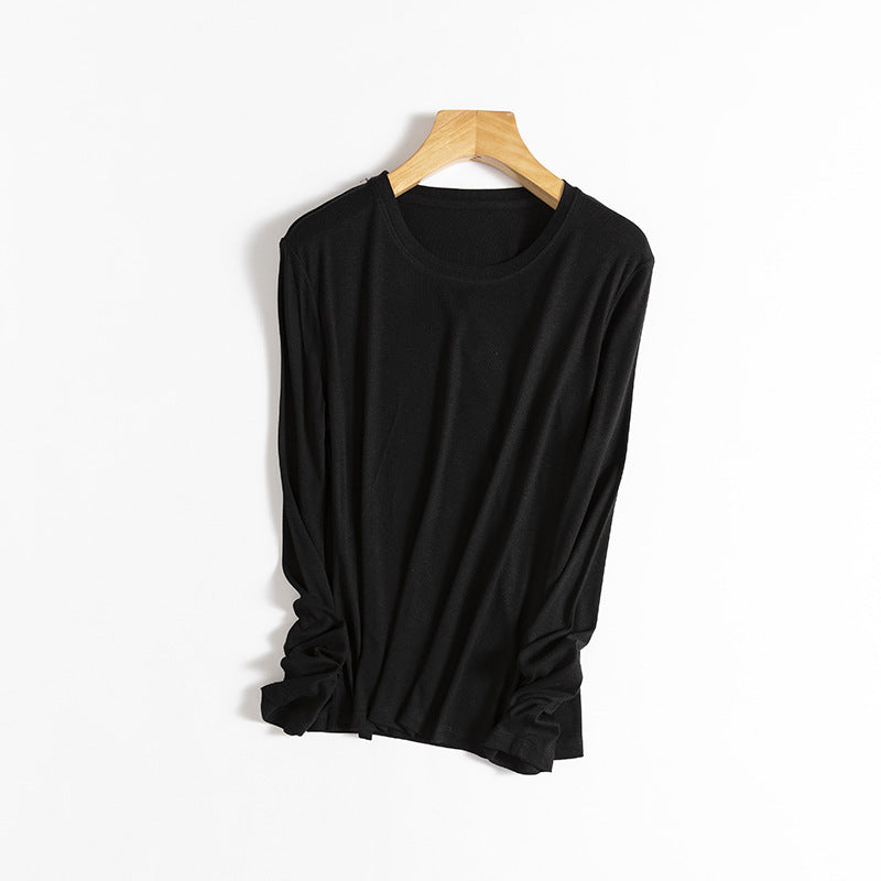 Femme Leichtgewicht Langarm Relaxed Fit T-Shirt Heidi-Mode