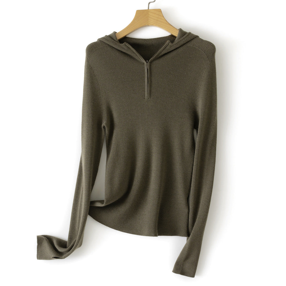 Femme Leichtgewicht Zip-Up Hoodie Sweatshirt Heidi-Mode