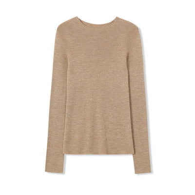 Femme Leichtgewicht Langarm Essentials Top Heidi-Mode