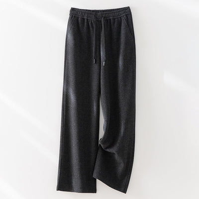 Femme Relaxed Fit Hahnentrittmuster Texturierte Jogginghosen Heidi-Mode