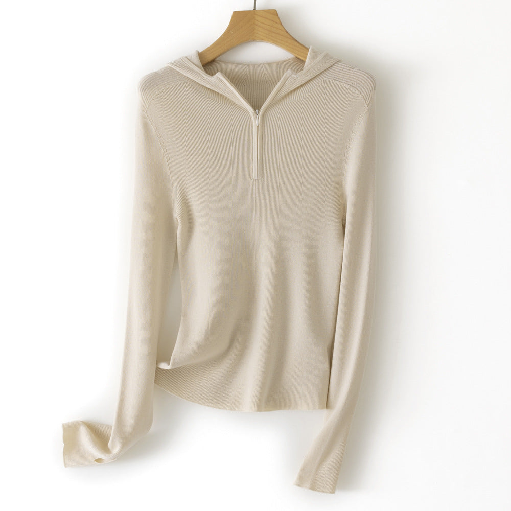 Femme Leichtgewicht Zip-Up Hoodie Sweatshirt Heidi-Mode