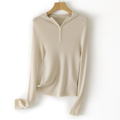 Femme Leichtgewicht Zip-Up Hoodie Sweatshirt Heidi-Mode