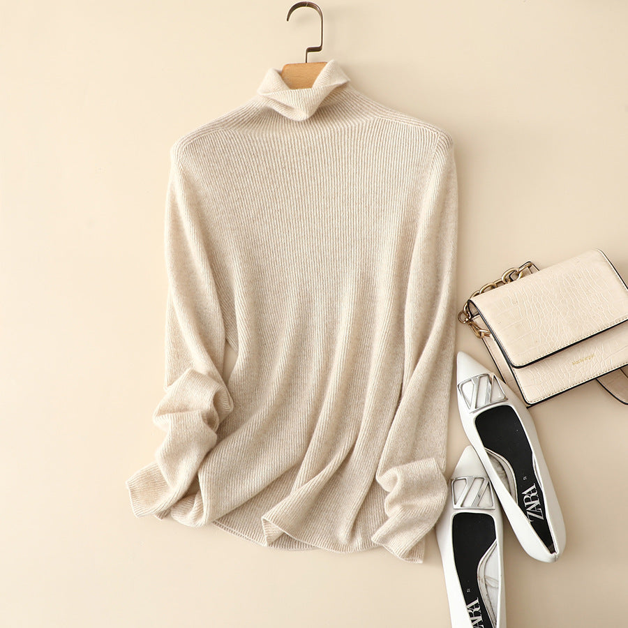Femme Leichtgewicht Ripp-Wollpullover Heidi-Mode