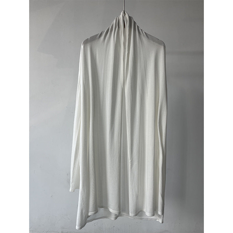 Femme Leichte Offene Vorder- Drapiert Cardigan Heidi-Mode