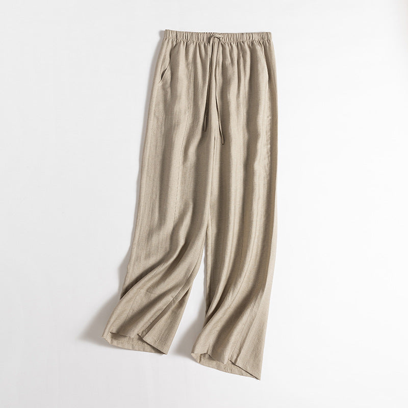 Damen Entspannte Weite Leinenhose Heidi-Mode