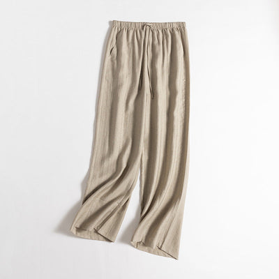 Damen Entspannte Weite Leinenhose Heidi-Mode