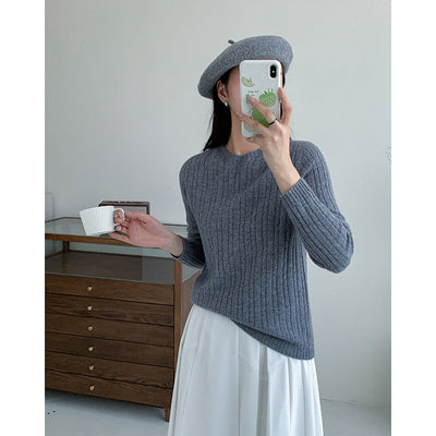 Damen Rippstrickpullover Heidi-Mode