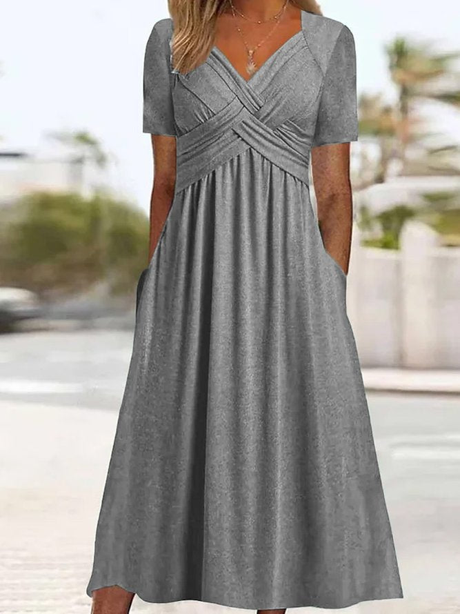 Eva® | Kurzärmliges Crossover-Kleid