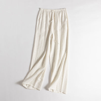 Damen Entspannte Weite Leinenhose Heidi-Mode