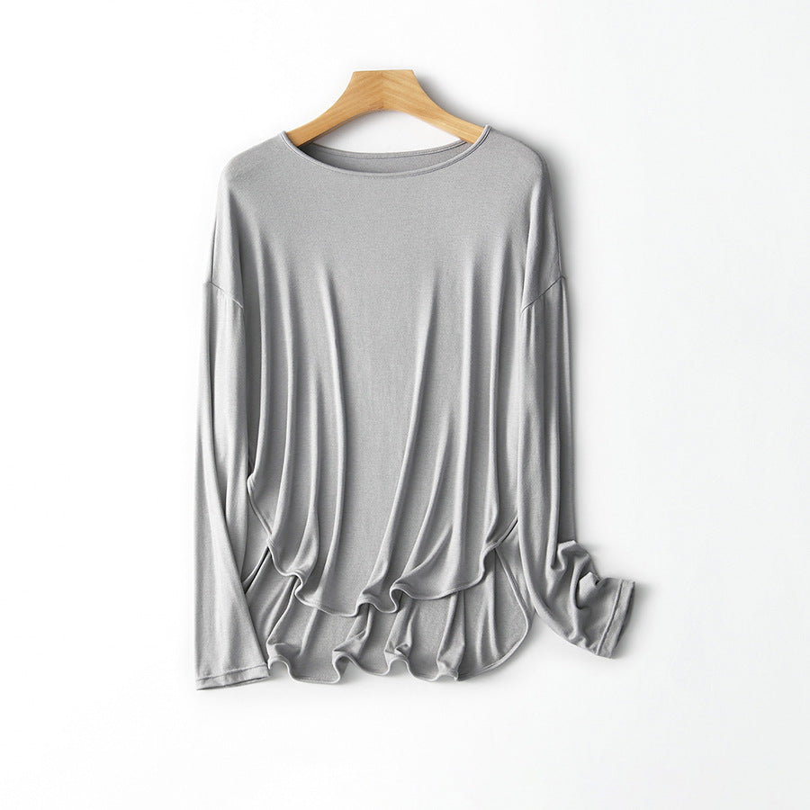 Femme Entspannter Schnitt Langarmshirt Heidi-Mode