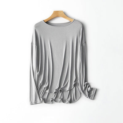 Femme Entspannter Schnitt Langarmshirt Heidi-Mode