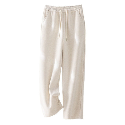 Femme Relaxed Fit Hahnentrittmuster Texturierte Jogginghosen Heidi-Mode