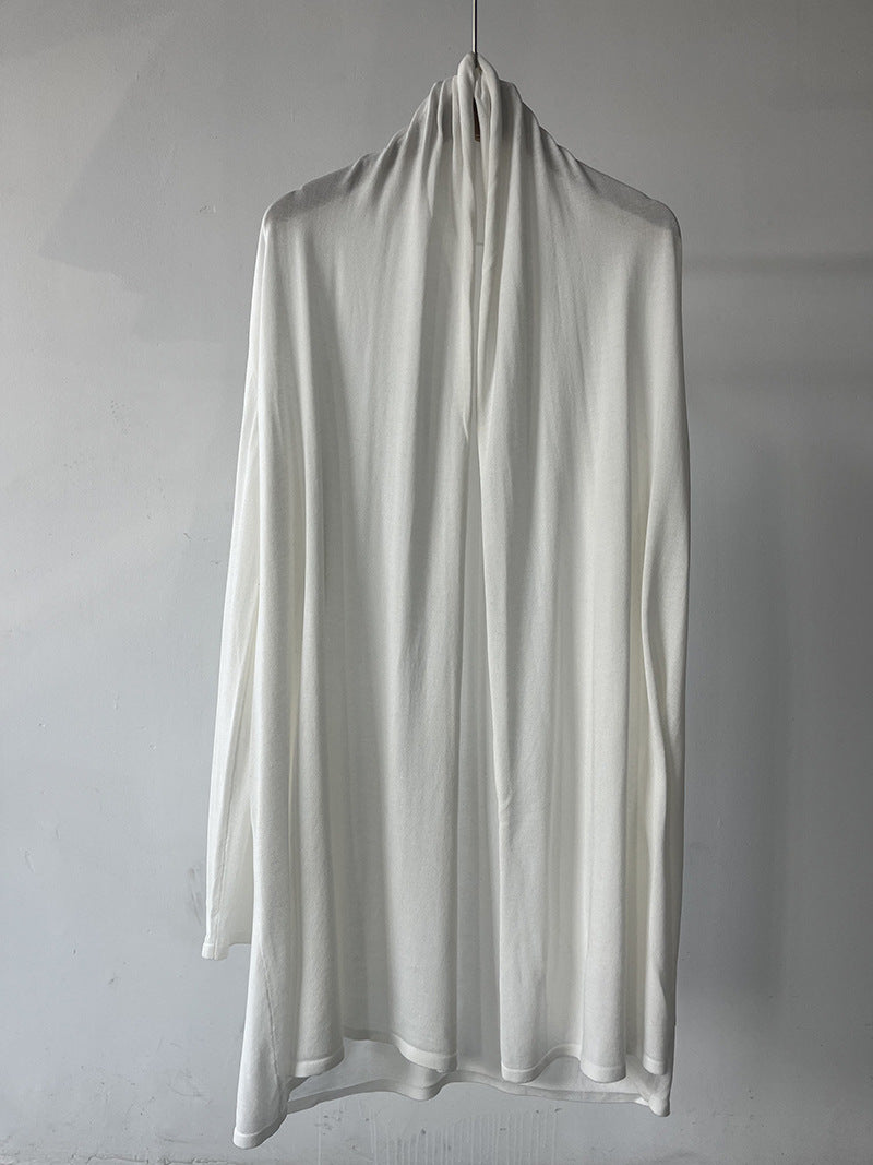 Femme Leichte Offene Vorder- Drapiert Cardigan Heidi-Mode