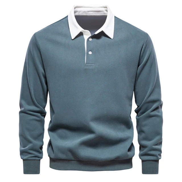Langärmshirt Mit Polokragen