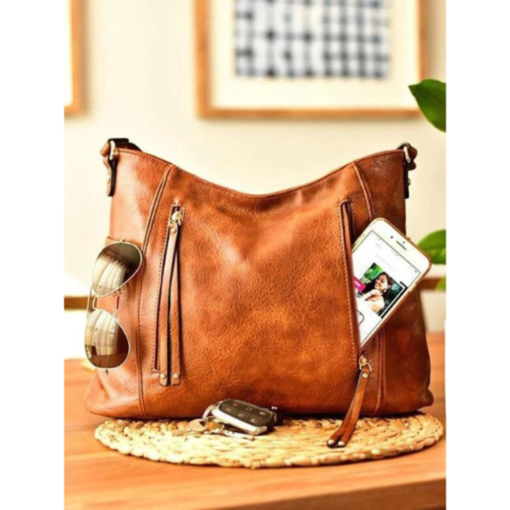 Hobo-Tasche aus Kunstleder | Geräumiges Design | Stilvolle Details