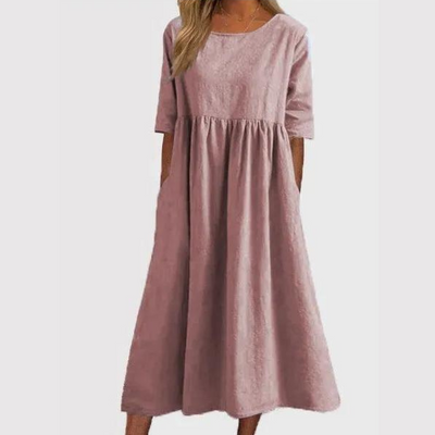 Florencia - Elegantes Kleid Aus Leinen und Baumwolle