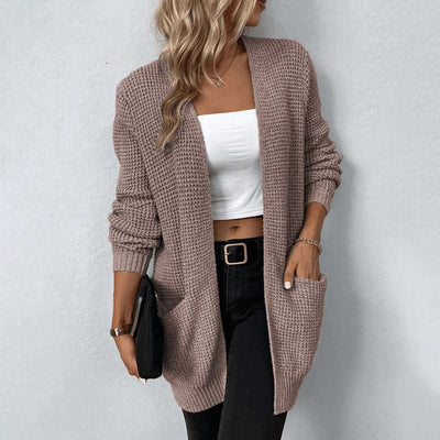 Strick-Cardigan mit Taschen | Offenes Design | Lässig & Gemütlich