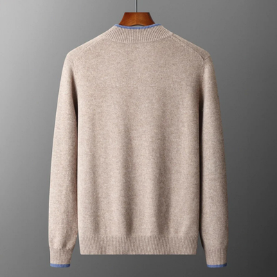 Reißverschluss Strickjacke Für Herren | Minimalistischer Stil Mit Stehkragen