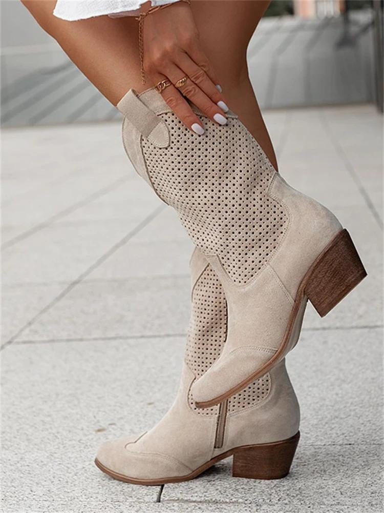 Kateleen -  Atmungsaktive Cowboy Stiefel