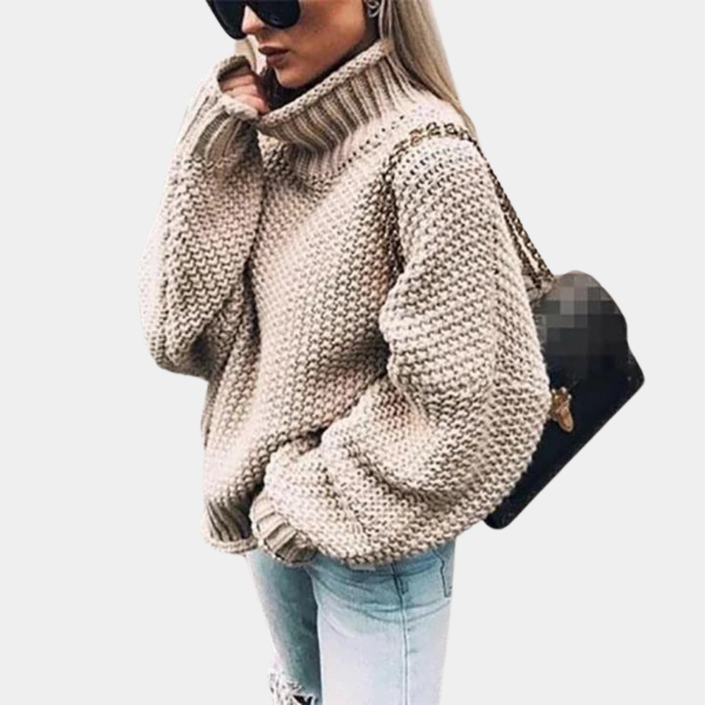 Rollkragen Pullover Damen Grobstrick | Warm & Lässig