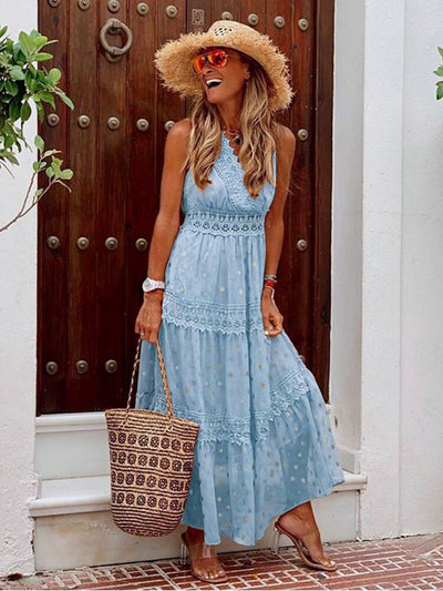 Selene® | Elegantes langes Boho-Ibiza-Kleid