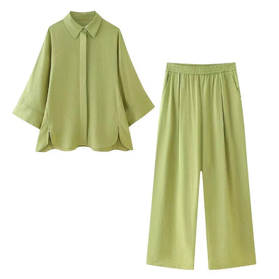 Amelie | Mühelose Casual Basic Hemd Set
