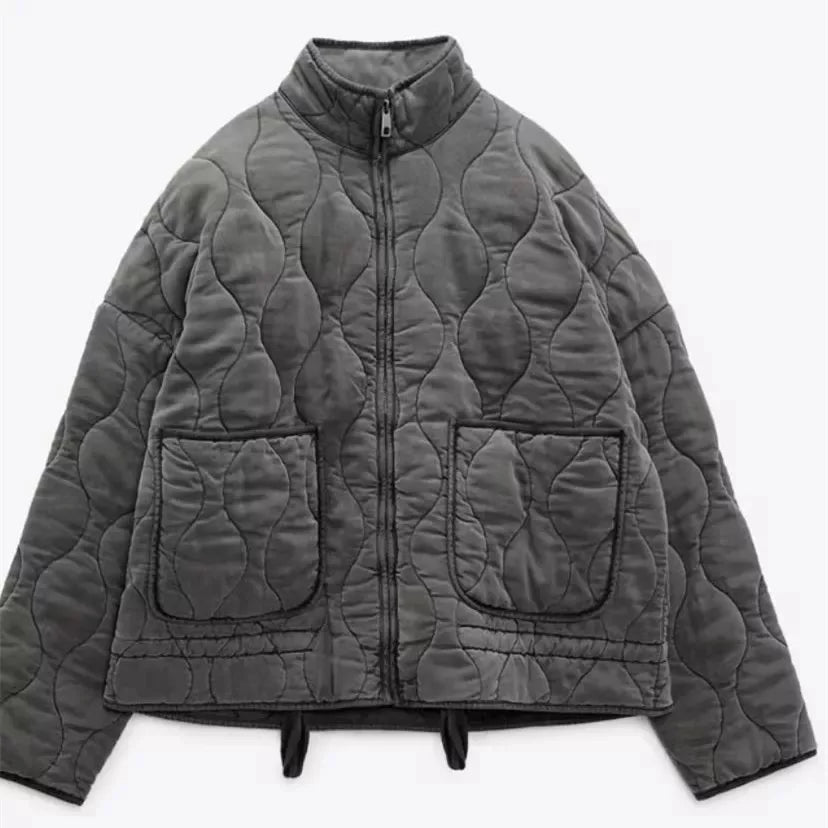 Kuschelige Winterjacke mit Taschendetails