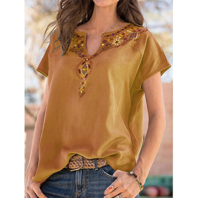 Petra | Boho-Bluse mit floralem Muster