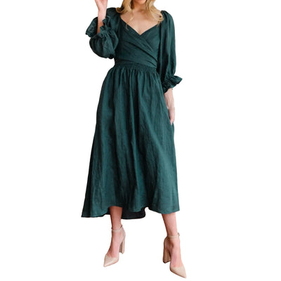 Queency | Französisches Kleid mit Rüschenärmeln