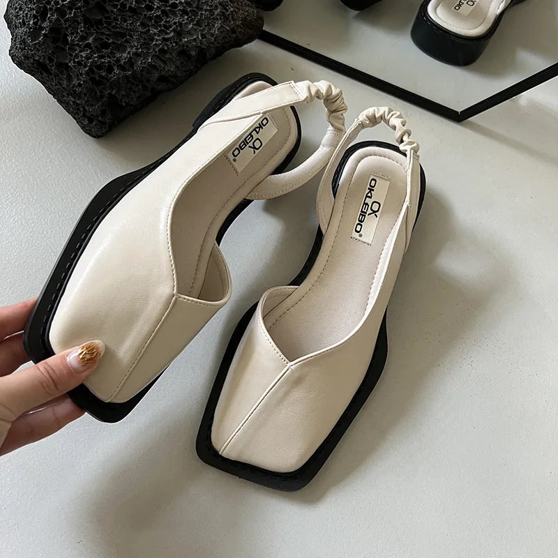 Paz® | Quadratische Zehenpumps mit Riemen für Damen