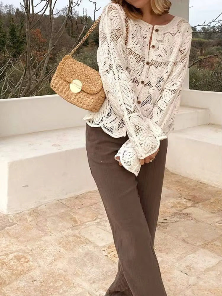 Ida | Elegante Gehäkelte Stricktop