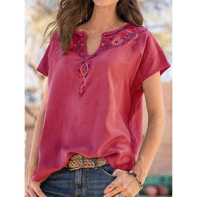 Petra | Boho-Bluse mit floralem Muster