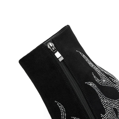 Luciana – Luxus Diamant-Spitzabsatzstiefel für Damen